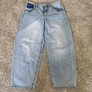 Casual Light Blue Barrel Jeans - super soft